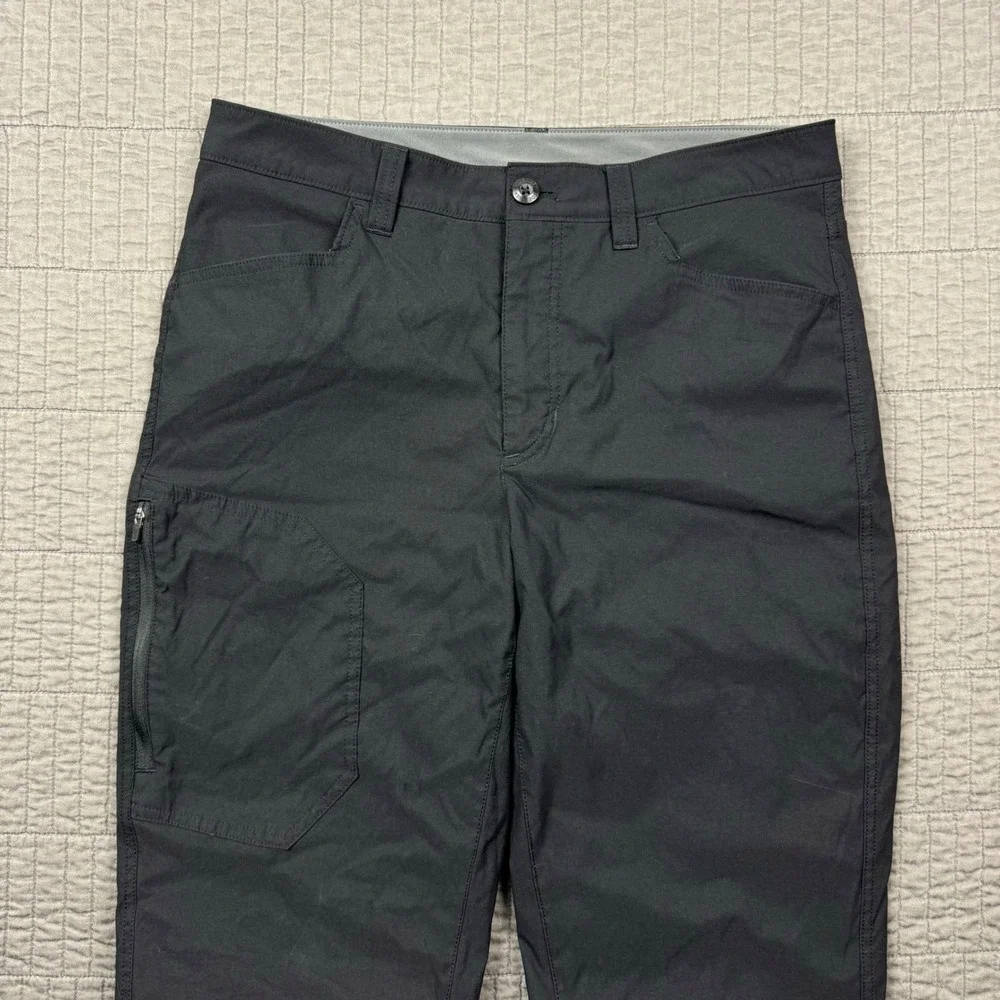 Eddie Bauer Fleece Lined‎ Tech Pants Men 32x32 (31x31) Black Outdoors Nylon